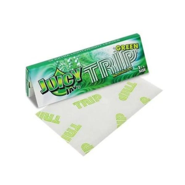 JUICY JAYS - PAPELILLO TRIP GREEN 1 ¼ X24 UNIDADES