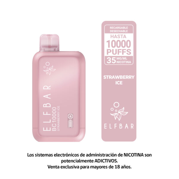 ELFBAR STRAWBERRY ICE 10000 PUFF 35MG