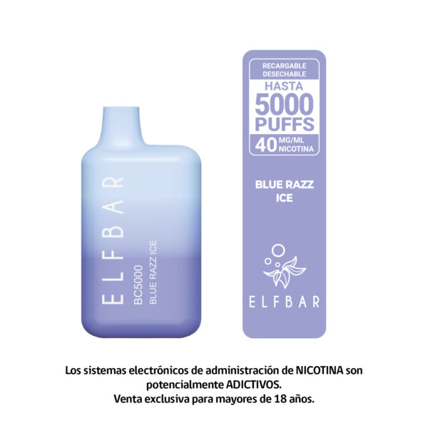 ELFBAR BLUE RAZZ ICE 5000 PUFF 40MG