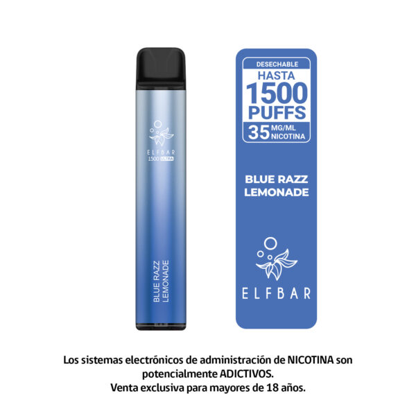 ELFBAR BLUE RAZZ LEMONADE 1500 PUFF 35MG