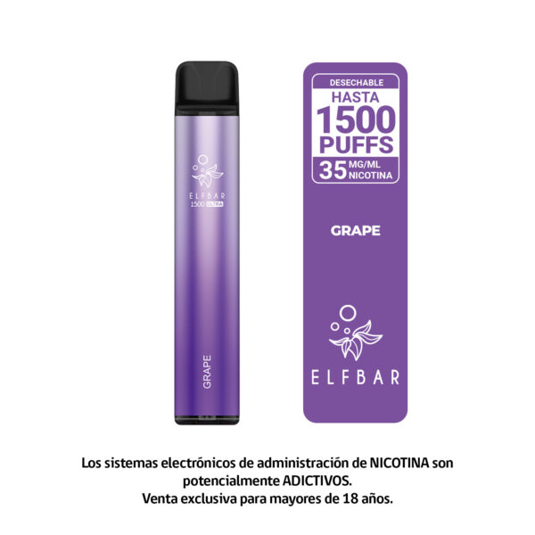 ELFBAR GRAPE 1500 PUFF 35MG