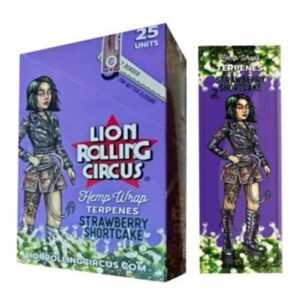 HEMP WRAP LION ROLLING TERPENOS STRAWBERRY SHORTCAKE X25