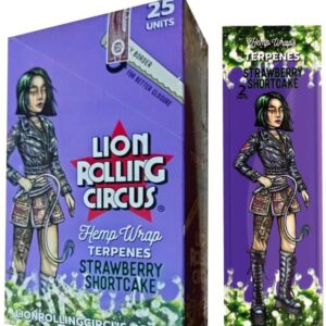 HEMP WRAP LION ROLLING TERPENOS STRAWBERRY SHORTCAKE X25